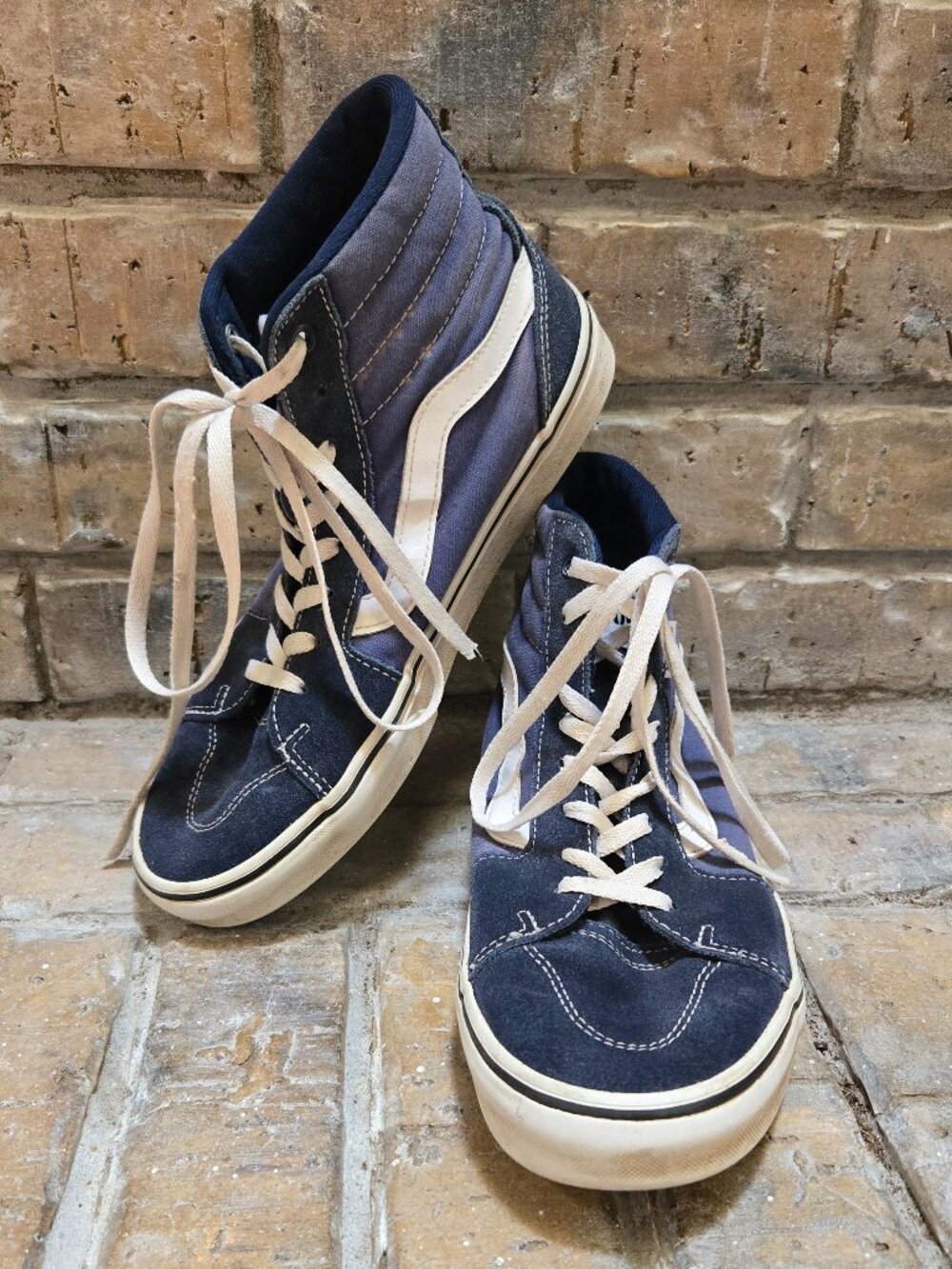 Vans Sk8 Hi Blue Canvas Mens 8.5